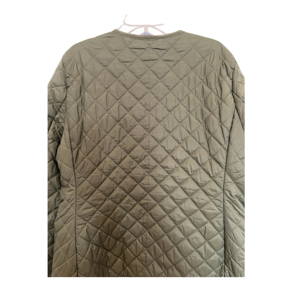 J. Crew Quilted Puffer Jacket  olive green size 10 - Picture 3 of 9